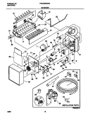 ICE MAKER Diagram and Parts List for FRS24MWGW3  Frigidaire Refrigerator