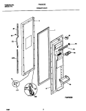 FREEZER DOOR Diagram and Parts List for FRS26ZGEB4  Frigidaire Refrigerator