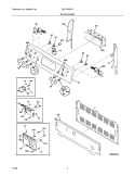 BACKGUARD Diagram and Parts List for GLEFM397DQD  Frigidaire Range