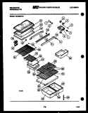 SHELVES AND SUPPORTS Diagram and Parts List for TSI180EN1F  Kelvinator Refrigerator