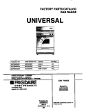 COVER Diagram and Parts List for MGF334BGDA  Frigidaire Range