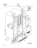 CABINET Diagram and Parts List for FRS26R2AQ6  Frigidaire Refrigerator