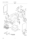 BODY Diagram and Parts List for FEF336BCE  Frigidaire Range