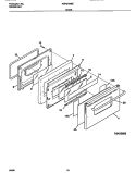 DOOR Diagram and Parts List for FGF379WESA  Frigidaire Range