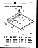 COOKTOP PARTS Diagram and Parts List for KF590HDW3  Frigidaire Range