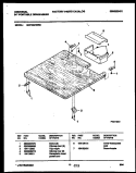 TOP AND MISCELLANEOUS PARTS Diagram and Parts List for MDP632RBR0  Frigidaire Dishwasher