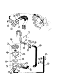 PUMP, WATER VALVE, WATER INLET Diagram and Parts List for WA28D4WSFA  Gibson Washer