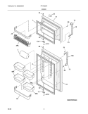 DOOR Diagram and Parts List for FPHI1887KF0  Frigidaire Refrigerator