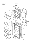 DOOR Diagram and Parts List for FRT21FG4CQ0  Frigidaire Refrigerator