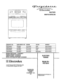 COVER Diagram and Parts List for FEF355AWG  Frigidaire Range