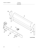 BACKGUARD Diagram and Parts List for FFGF3005MWA  Frigidaire Range