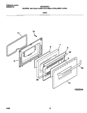 DOOR Diagram and Parts List for MEF326WGSC  Frigidaire Range