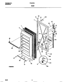 DOOR Diagram and Parts List for FFU20F9CW0  Frigidaire Freezer