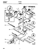 BURNER Diagram and Parts List for TGF355BEWC  Tappan Range