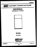 COVER Diagram and Parts List for GTN198WV2  Uni Refrigerator