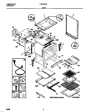 BODY Diagram and Parts List for FGF379WESB  Frigidaire Range