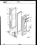 FREEZER DOOR PARTS Diagram and Parts List for FRS22WRAD2  Frigidaire Refrigerator