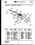 BROILER DRAWER PARTS Diagram and Parts List for 30-2518-00-03  Tappan Range