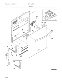 DOOR Diagram and Parts List for LEDB400FEE0  Frigidaire Dishwasher