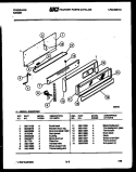 BACKGUARD Diagram and Parts List for GG26PCW4  Frigidaire Range