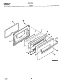 DOOR Diagram and Parts List for MEF316WFSB  Frigidaire Range
