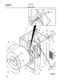 CABINET / DRUM Diagram and Parts List for FGR231AS2  Frigidaire Dryer