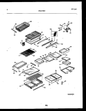 SHELVES AND SUPPORTS Diagram and Parts List for FPCEB21TIRB1  Frigidaire Refrigerator