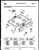 COOKTOP PARTS Diagram and Parts List for 30KPMAWHN1  Tappan Range