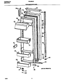 REFR DOOR Diagram and Parts List for FRS24BGGB1  Frigidaire Refrigerator