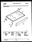 COOKTOP PARTS Diagram and Parts List for CE302BP2WW01  Frigidaire Range