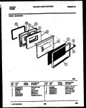 DOOR PARTS Diagram and Parts List for 32-2642-08-01  Tappan Range