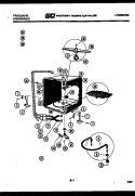INNER TUB PARTS Diagram and Parts List for DWF600EL1  Frigidaire Dishwasher