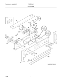BACKGUARD Diagram and Parts List for PGLEF385CB3  Frigidaire Range