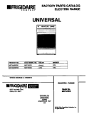 COVER Diagram and Parts List for MEF322BBWD  Frigidaire Range
