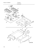 TOP / DRAWER Diagram and Parts List for FGS379DCA  Frigidaire Range