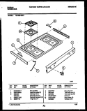COOKTOP PARTS Diagram and Parts List for 72-3662-23-01  Tappan Range