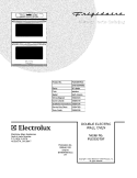 COVER Diagram and Parts List for PLEB30T9FCC  Frigidaire Wall Oven