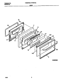 DOOR Diagram and Parts List for FEF357CESE  Frigidaire Range