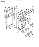 DOOR SECTION Diagram and Parts List for F44C21BD0  Frigidaire Refrigerator