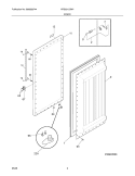 DOOR Diagram and Parts List for KRS221LGW1  Kelvinator Refrigerator
