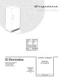COVER Diagram and Parts List for FFU1464FW1  Frigidaire Freezer