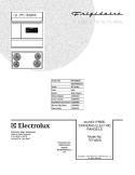 COVER Diagram and Parts List for FEF450BWE  Frigidaire Range