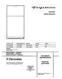 COVER Diagram and Parts List for GLRT186TAQ2  Frigidaire Refrigerator