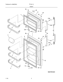 DOOR Diagram and Parts List for FFHI2117LB0  Frigidaire Refrigerator