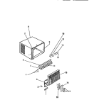 CABINET, FRONT, WRAPPER Diagram and Parts List for MH413A1QA  Kelvinator Air Conditioner