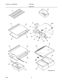 SHELVES Diagram and Parts List for CRTE183IAS3  Frigidaire Refrigerator