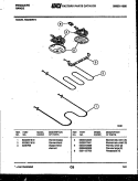BROILER PARTS Diagram and Parts List for RG34NW2  Frigidaire Range