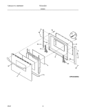 DOOR Diagram and Parts List for FED300ESD  Frigidaire Range