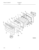 DOOR Diagram and Parts List for FGF380MXDCA  Frigidaire Range