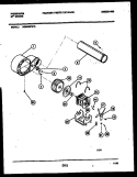 BLOWER AND DRIVE PARTS Diagram and Parts List for DG8600PW2  Frigidaire Dryer